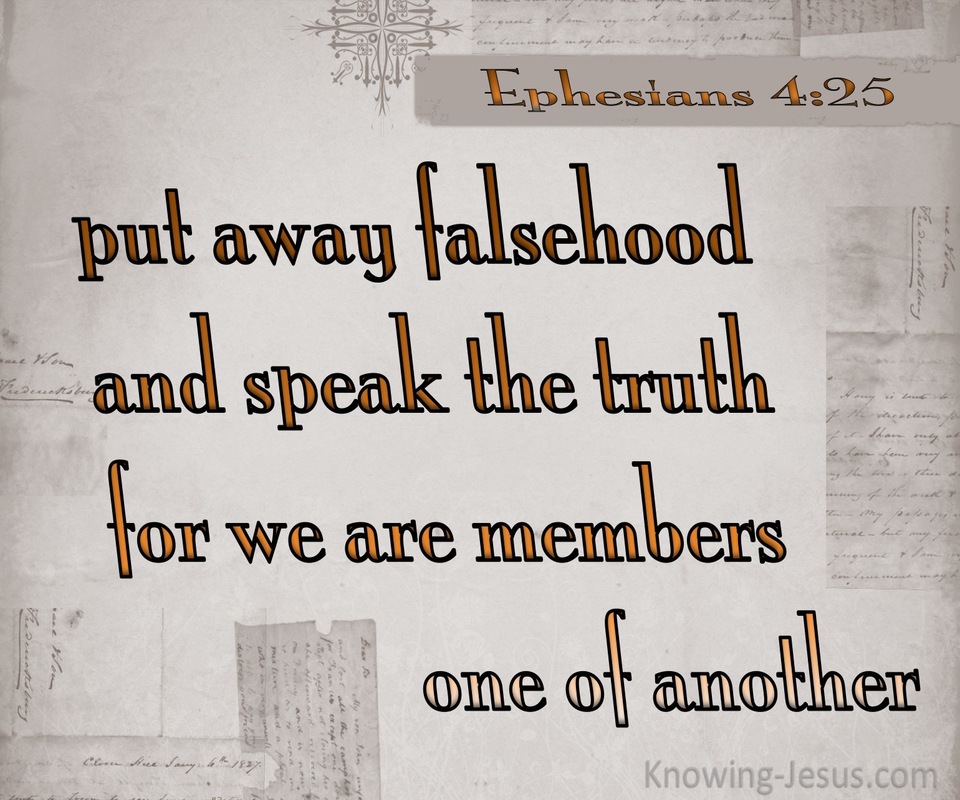 Ephesians 4:25 We Are Members One Of Another (beige)
